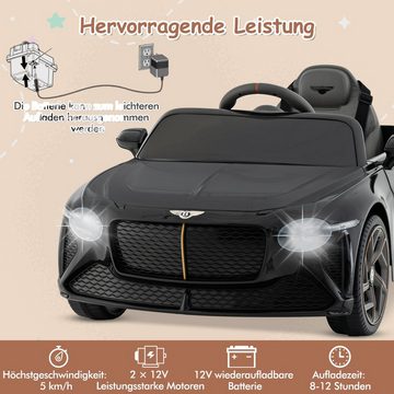 COSTWAY Elektro-Kinderauto Bentley Elektroauto, mit Fernbedienung & USB & AUX