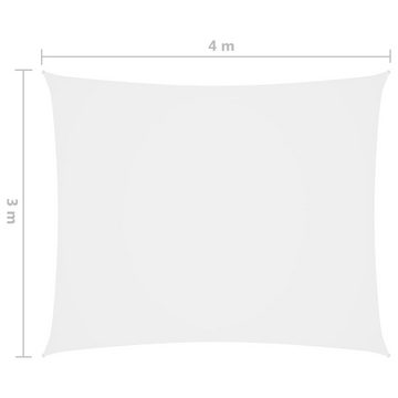 furnicato Sonnenschirm Sonnensegel Oxford-Gewebe Rechteckig 3x4 m Weiß