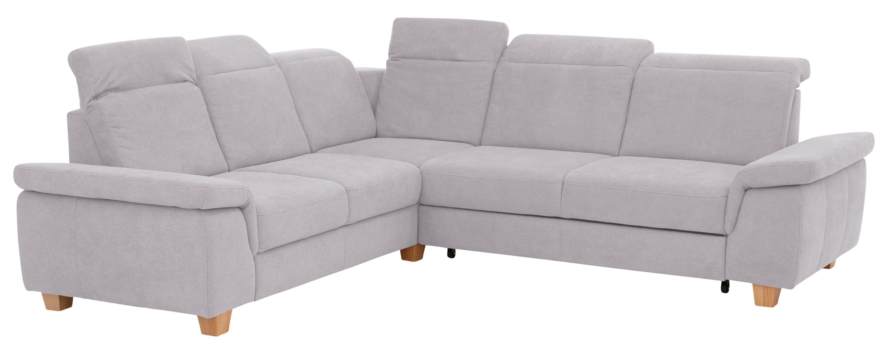 Home affaire Ecksofa Dalia L-Form, mit Federkernpolsterung, wahlweise mit Bettfunktion, Bettkasten