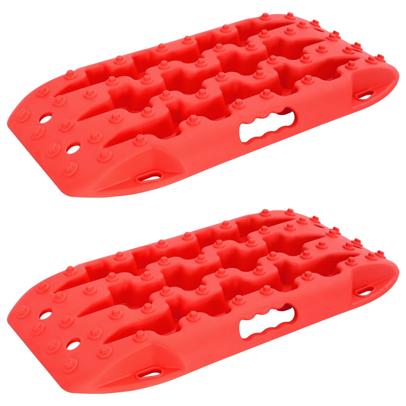 vidaXL Anfahrhilfe Traktionsplatte 2 stk. Rot 57,5 x 30,5 x 5,5 cm, (2-St)