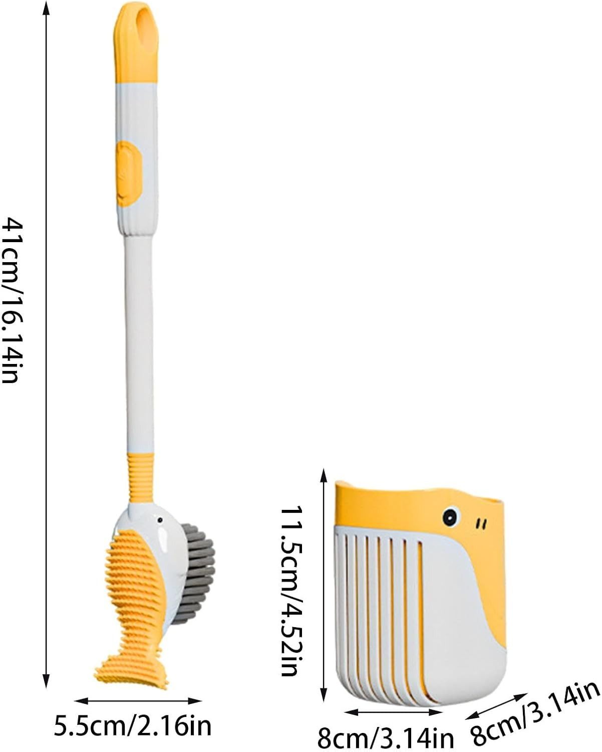 FELIXLEO WC-Reinigungsbürste Süßes Wal Design bringt Freude und Stil in Ihr Badezimmer, (1-tlg) – Bild 5 von 5