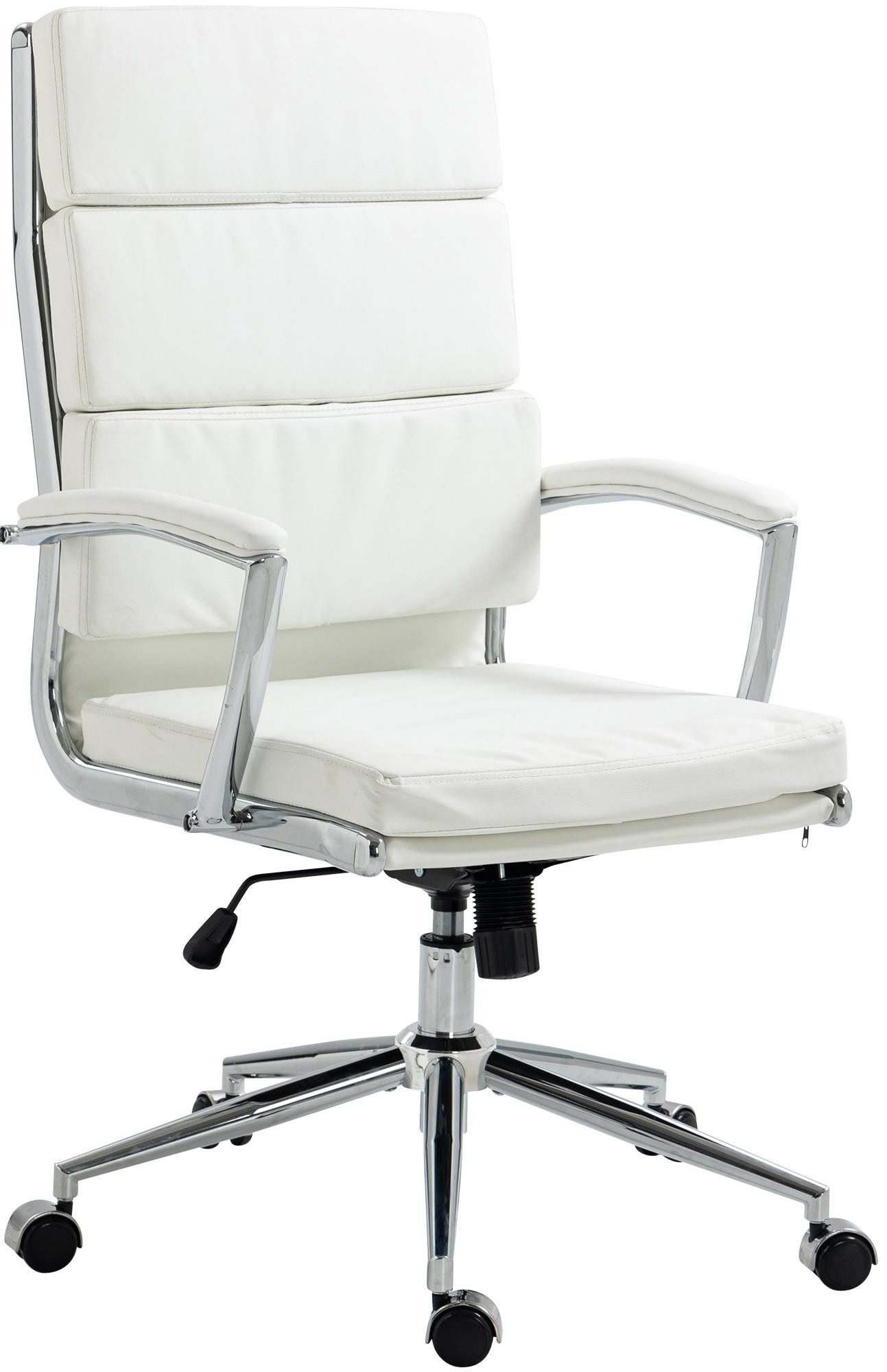 furnicato Bürostuhl Cleveland 107-115x61x65 cm weiß (1 St)