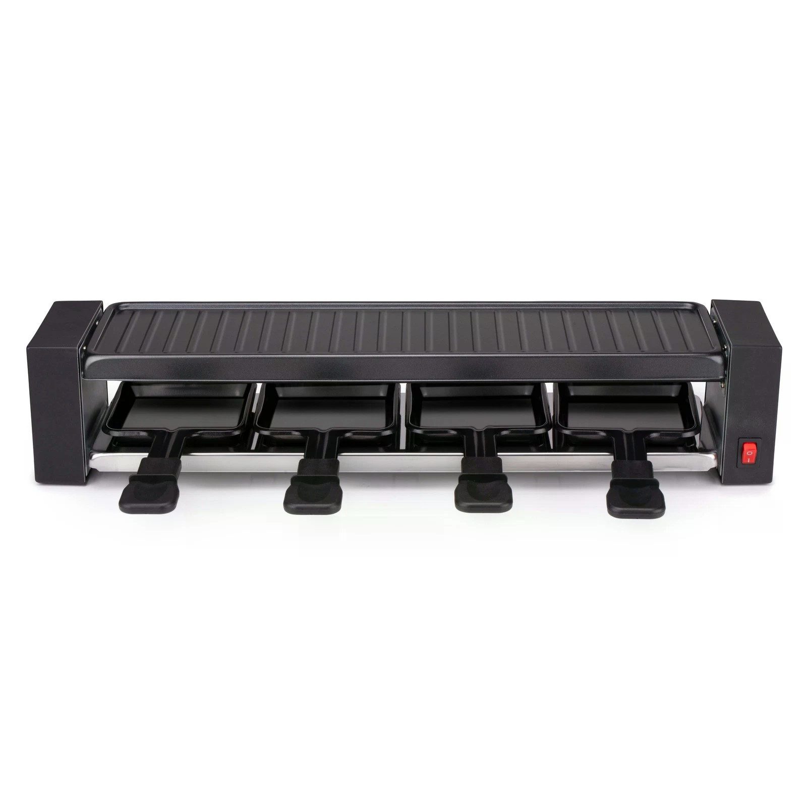 JUNG Raclette Grill und Raclette Set 800W, 4 Raclettepfännchen, Sicher & Energieeffizient, pflegeleicht, langes Kabel