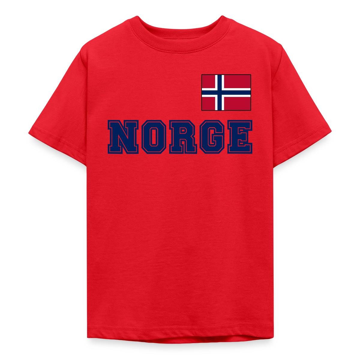 Spreadshirt T-Shirt Norwegen Trikot, Norwegen Fußball Flagge Teenager T-Shirt (1-tlg)