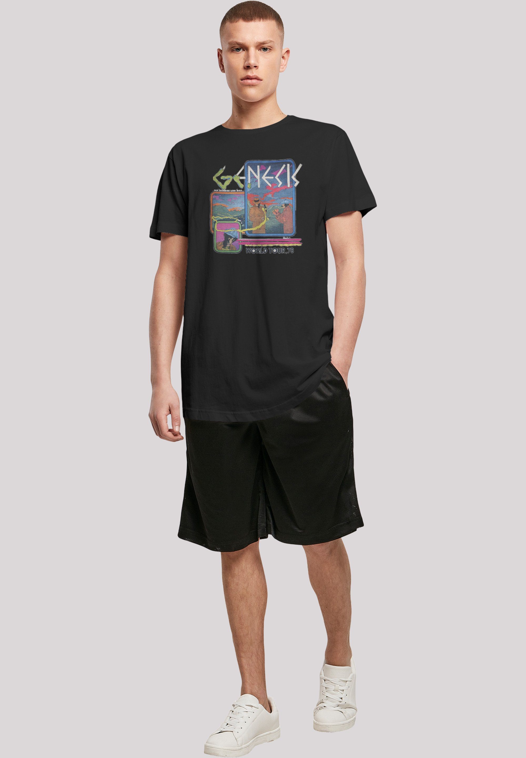 schwarz Genesis 78' Tour World Print F4NT4STIC T-Shirt