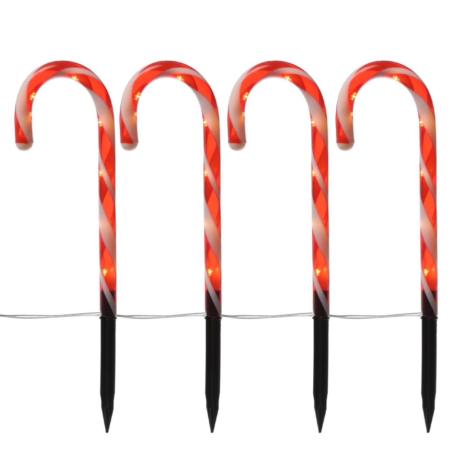 MARELIDA LED Dekolicht LED Zuckerstangen Gartendeko Weihnachtsbeleuchtung B günstig online kaufen