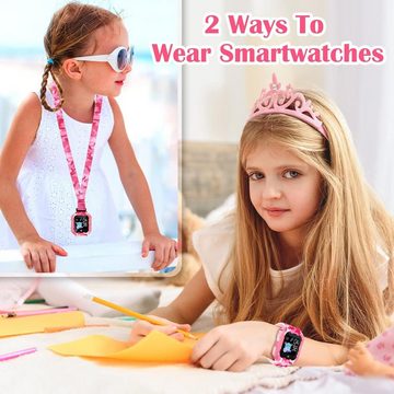 Jianyana Smartwatch (Android iOS), Wecker, Musik-Player, Kamera, Spiele, Kids Smart Watch für 3-14 Jahre