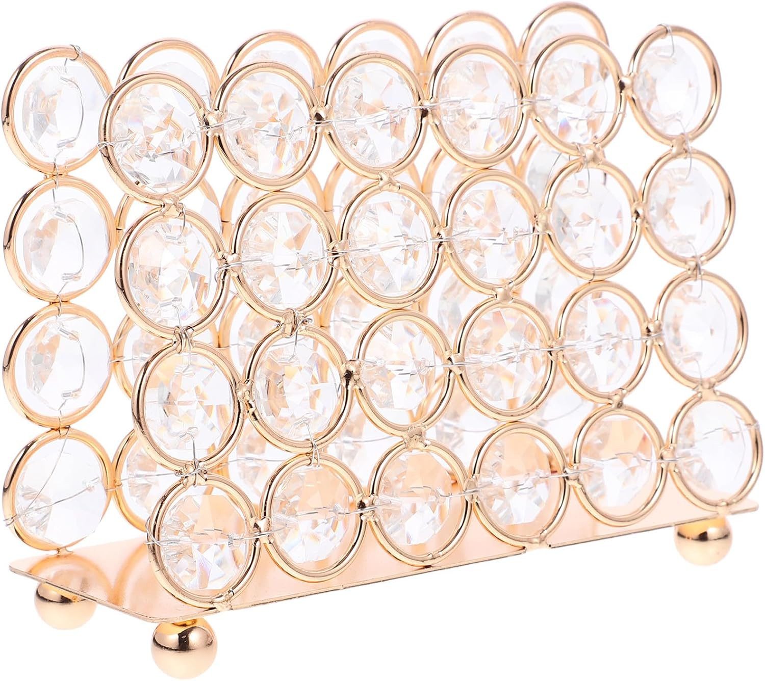 FELIXLEO Serviettenhalter Serviettenhalter Eisen Glas Gold Nordisch Tisch Büro Deko, (1-tlg)