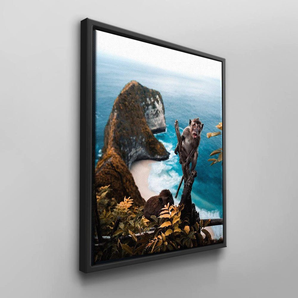 DOTCOMCANVAS® Leinwandbild, Rahmen Wandbilder von schwarzer CANVAS DOTCOM Moderne