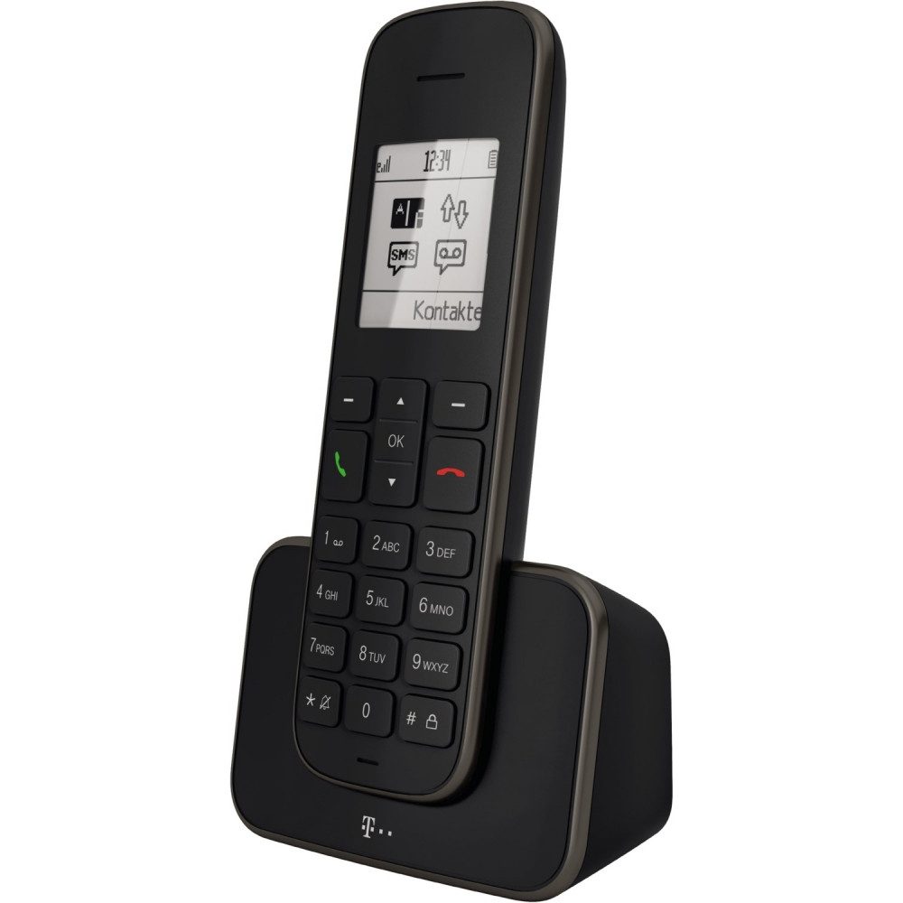 Telekom Sinus 207 schnurlostelefon schwarz - DECT Telefon Schnurloses DECT-Telefon