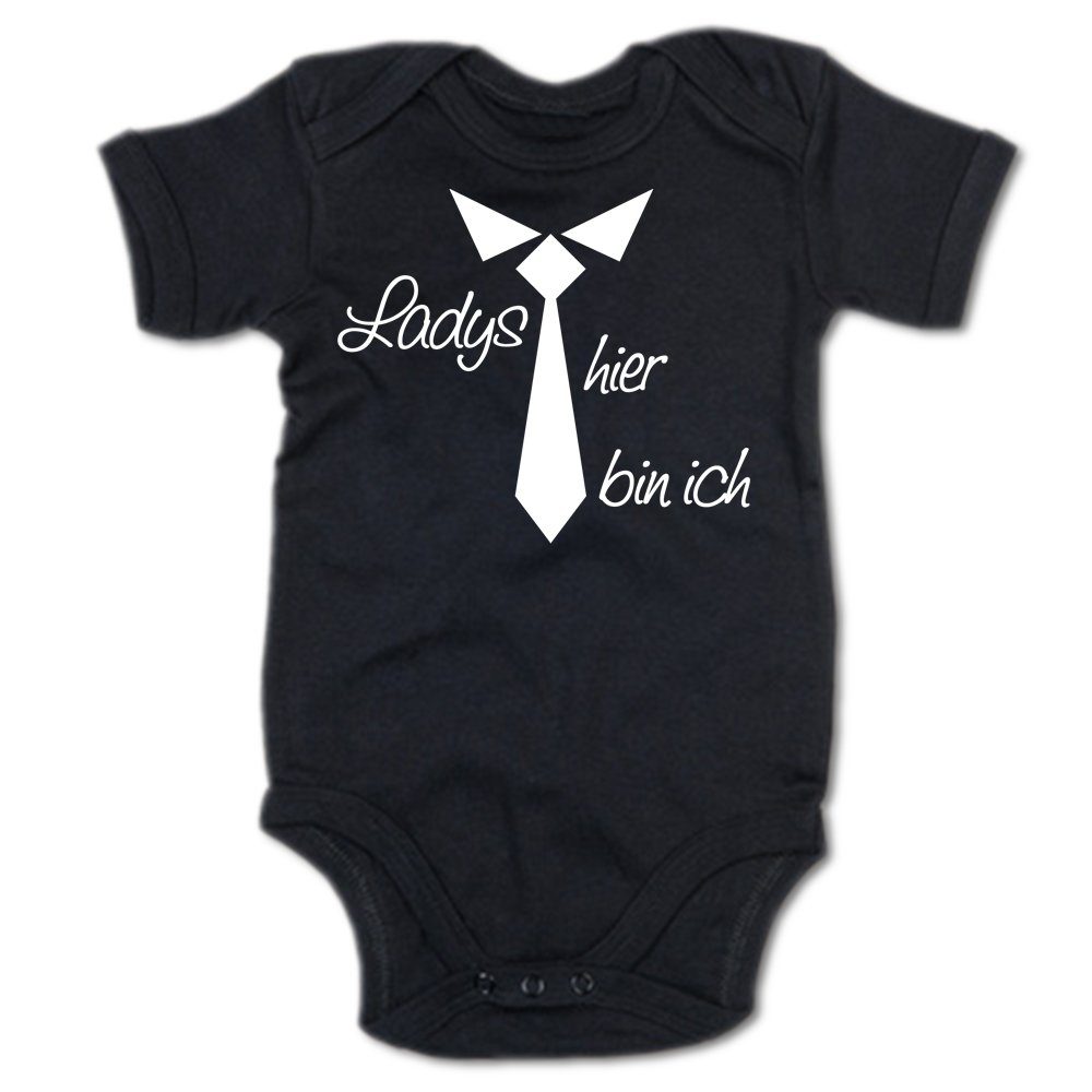 G-graphics Kurzarmbody Baby Body - Ladys hier bin ich mit Spruch / Sprüche • Babykleidung • Geschenk zur Geburt / Taufe / Babyshower / Babyparty • Strampler