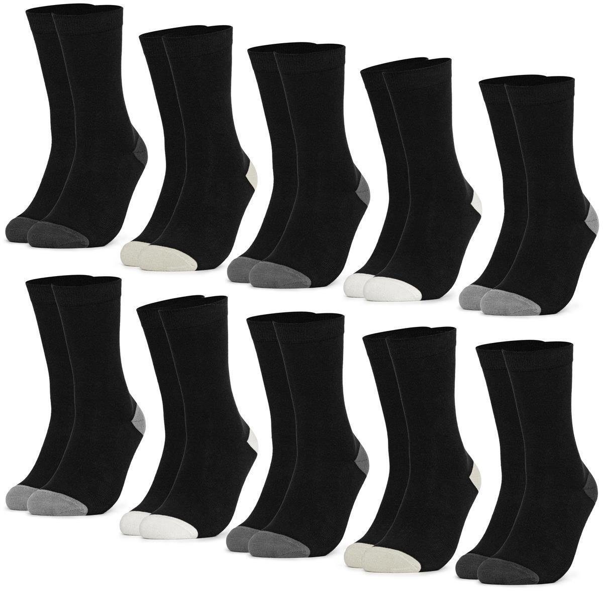 Basicsocken Damen Baumwollsocken 10er Pack (Modell: Gertrud)