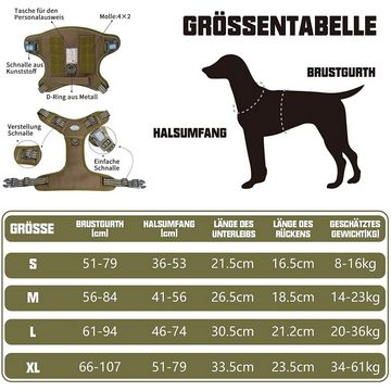 zggzerg Hunde-Geschirr Taktisches Hundegeschirr, Anti Zug Sicherheitsgeschirr für Hunde