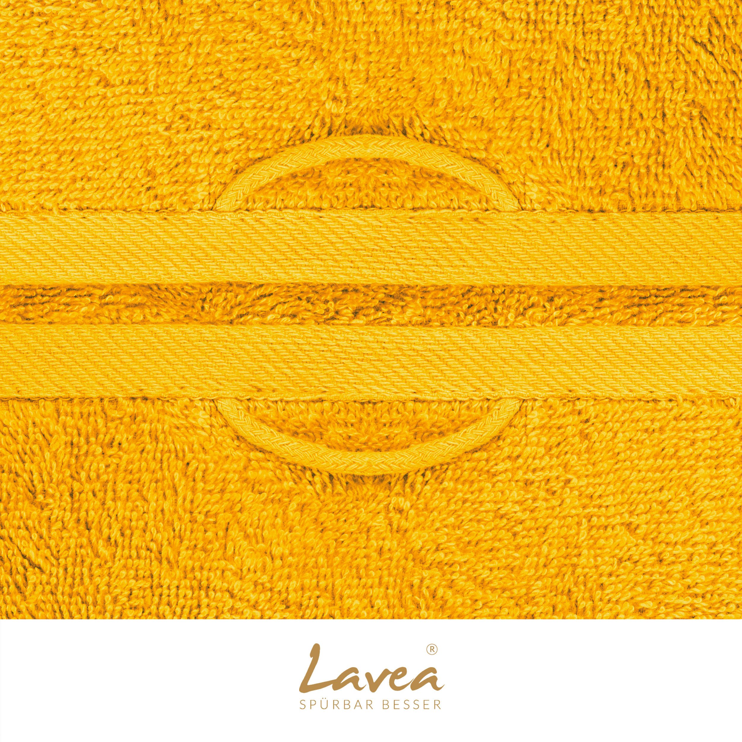 Lavea Handtuch Lavea® 4er Set Handtücher 50x100 cm, Elena Frottiererie, 100% Baumwolle (4er Set), 500 g/m² Frottier, weich & saugstark, pflegeleicht – Bild 5 von 5