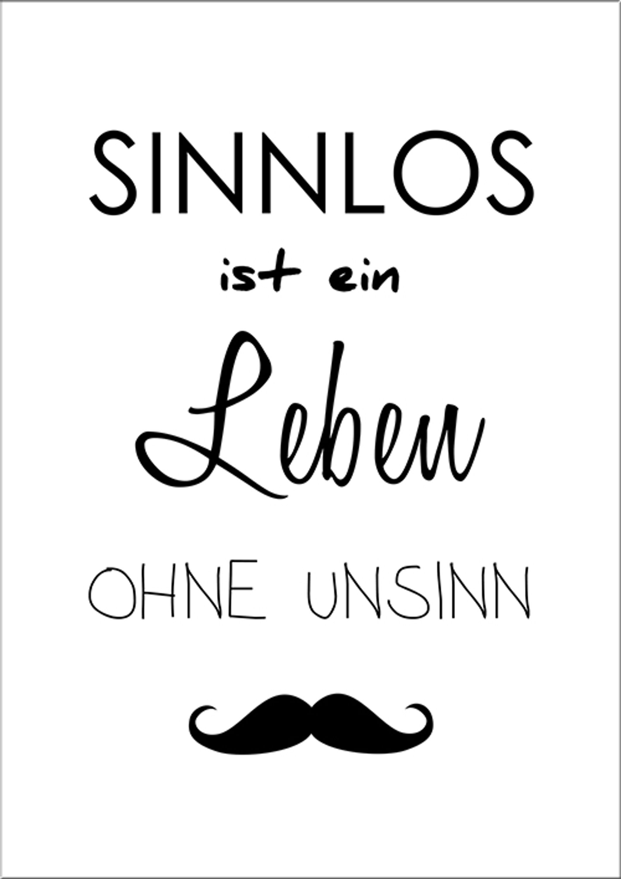 artissimo Deco-Panel Bild 29x41 cm / Spruchbild lustig / Wandbild modern / Geschenk Spruch, lustige Typografie: Humor Leben