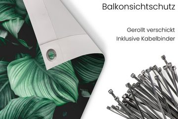 MuchoWow Balkonsichtschutz Dschungel - Blätter - Tropisch - Pflanzen - Natur (1-St) Balkonbanner, Sichtschutz für den Balkon, Robustes und wetterfest