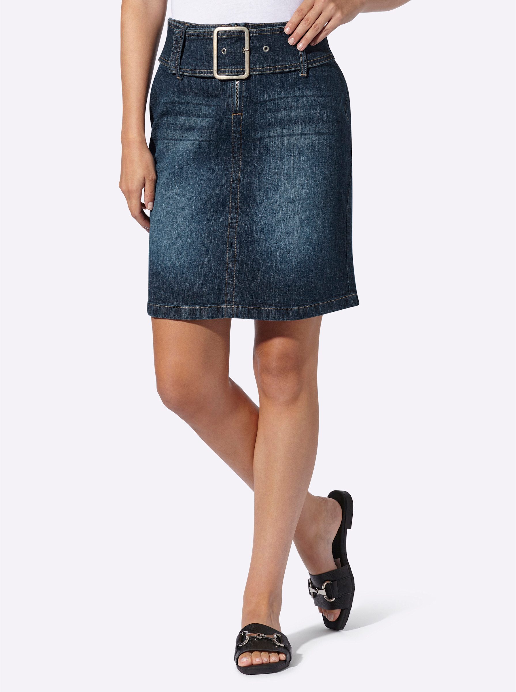 heine A-Linien-Rock Jeansrock günstig online kaufen
