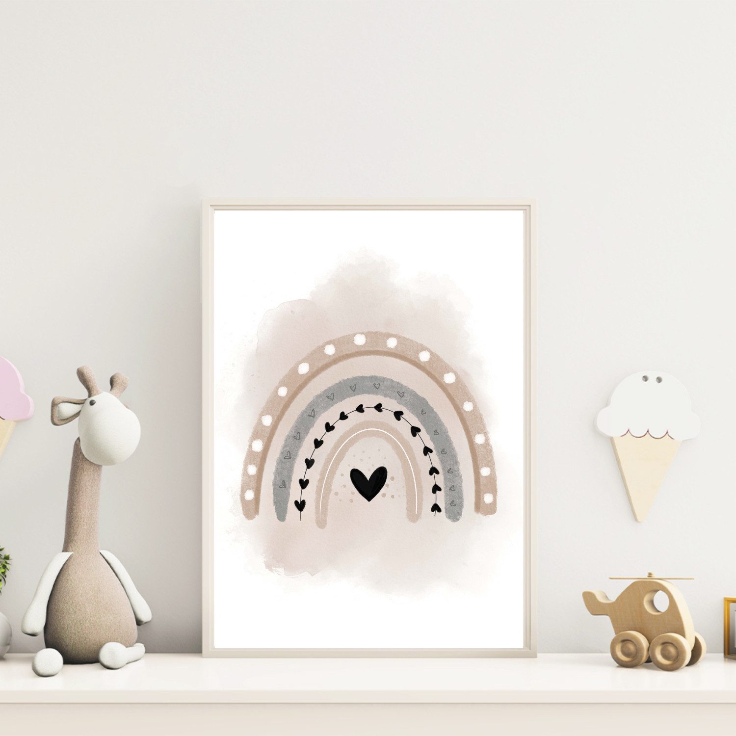MeinBaby123® Poster Bilder Kinderzimmer, Poster Kinderzimmer Deko, Babyzimmer Deko, Spruch Wandbilder, Boho, Tiere – Bild 5 von 5