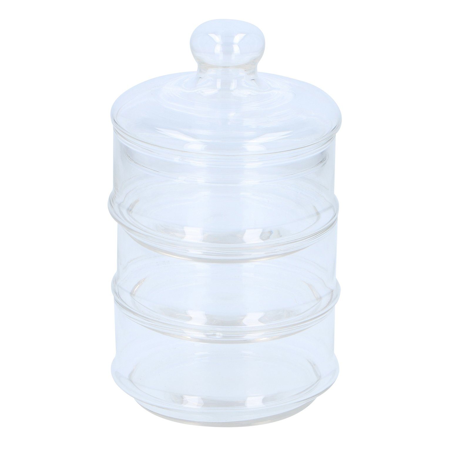 Vorratsbehälter 1-tlg), Glas, (Stück, 3 Vorratsglas Keksdose aus mit Glas, Neuetischkultur Ebenen Aufbewahrungsglas