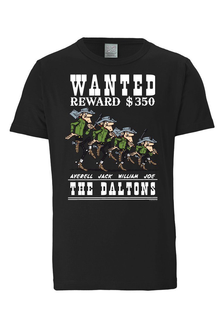 LOGOSHIRT T-Shirt Lucky The mit Wanted Luke Retro-Druck coolem - - Daltons
