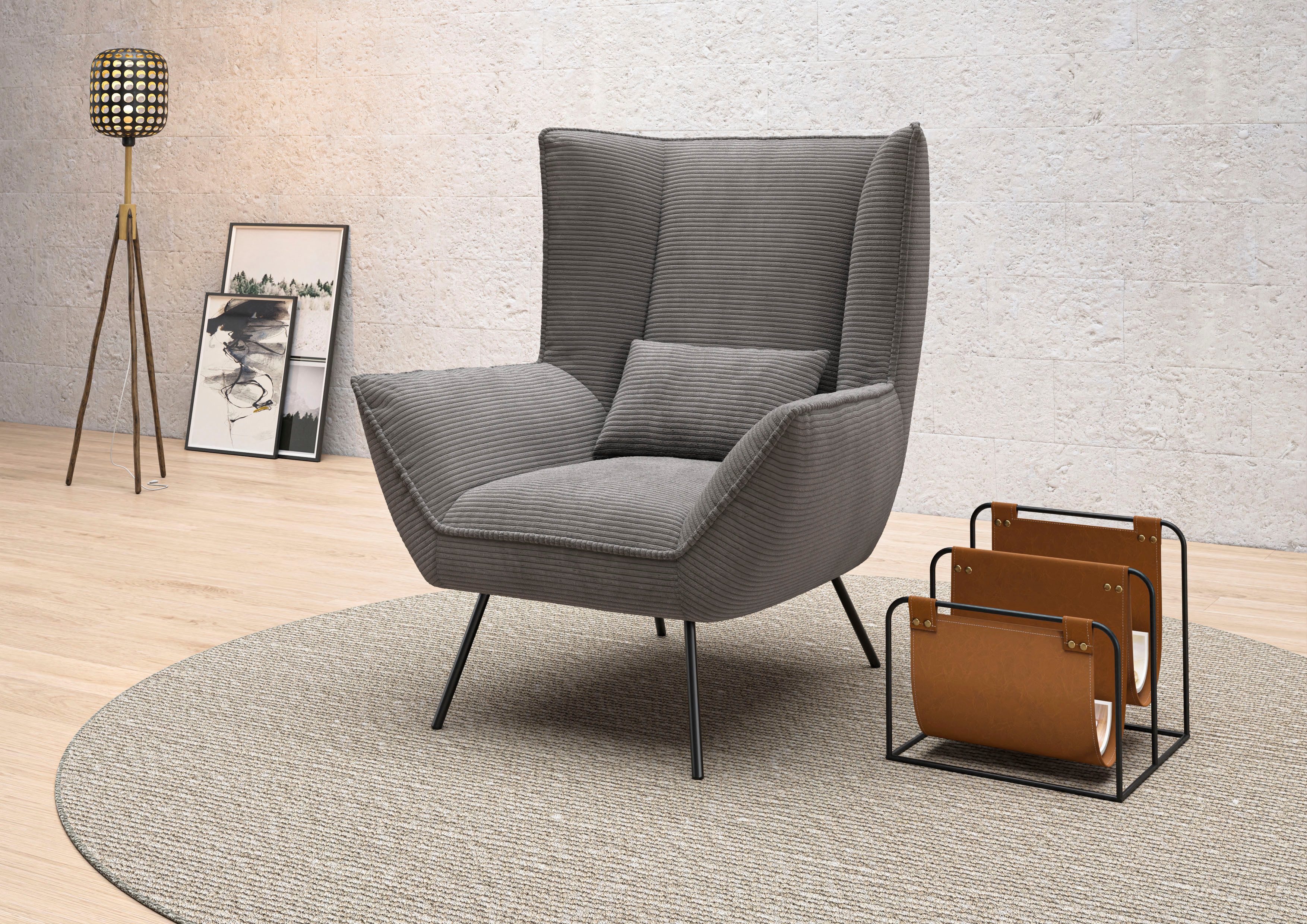 Home affaire Sessel Kilrea Relaxsessel, Ohrensessel, Extra hohe Rückenlehne