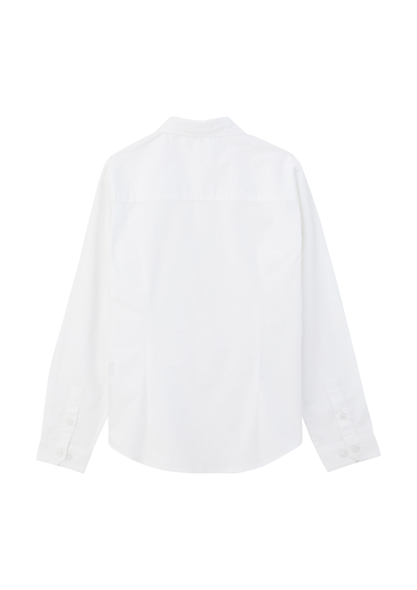 s.Oliver Langarmhemd Langarmhemd Popeline aus weiß