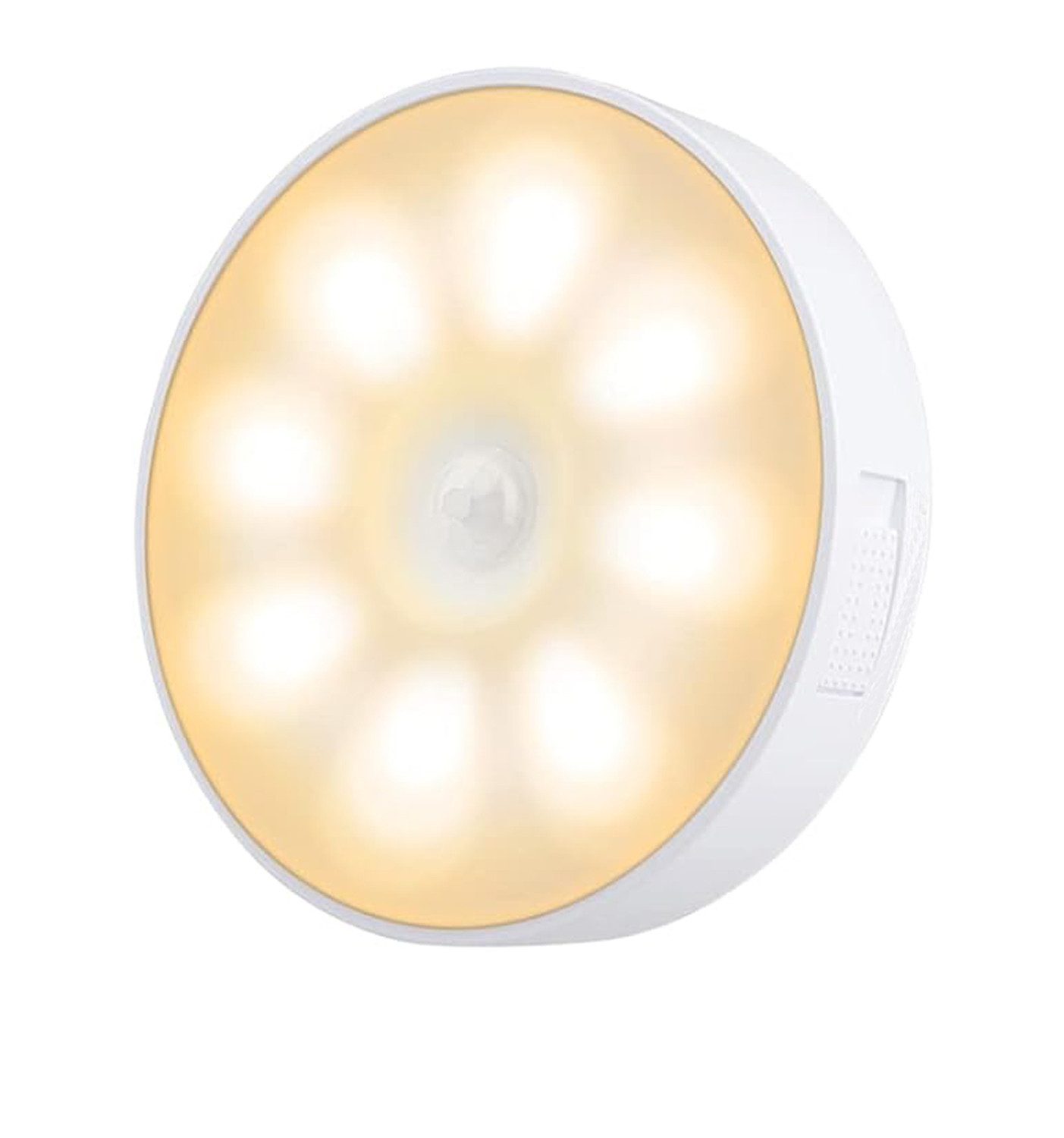 OYLCDI Wandleuchte LED Nachtlicht,mit Bewegungsmelder, LED Unterbauleuchte, Akku Kabellose Wandlampe, LED Nachttischlampe, USB Aufladbar, Warmweiß, Bewegungsmelder Licht für Treppenhaus Flur Schlafzimmer