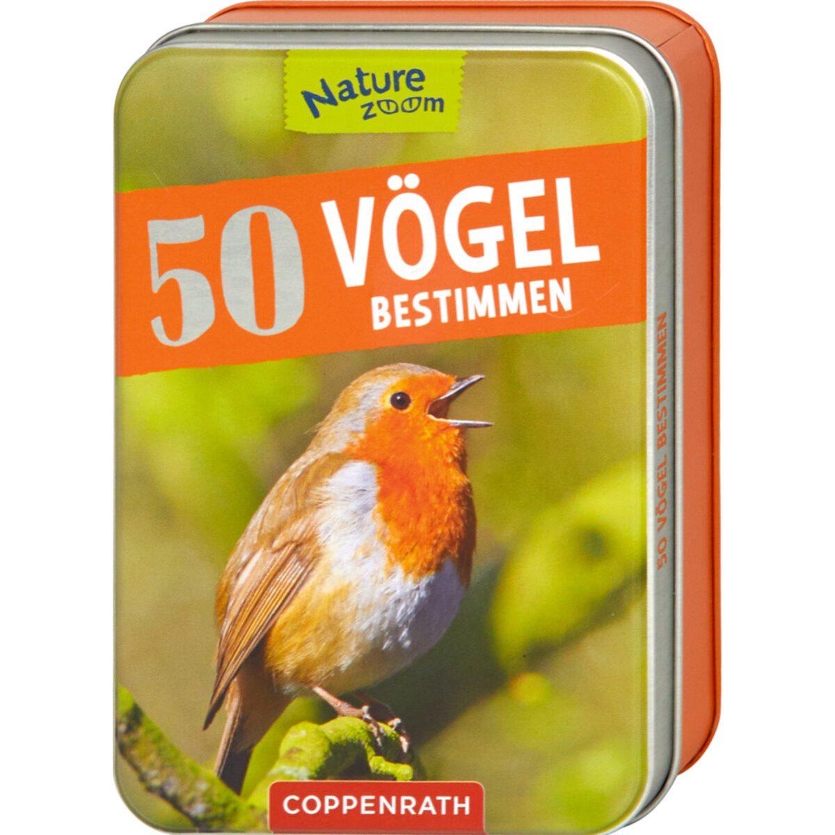Coppenrath Lernspielzeug Coppenrath Verlag 50 Vögel bestimmen Nature Zoom Blechdose