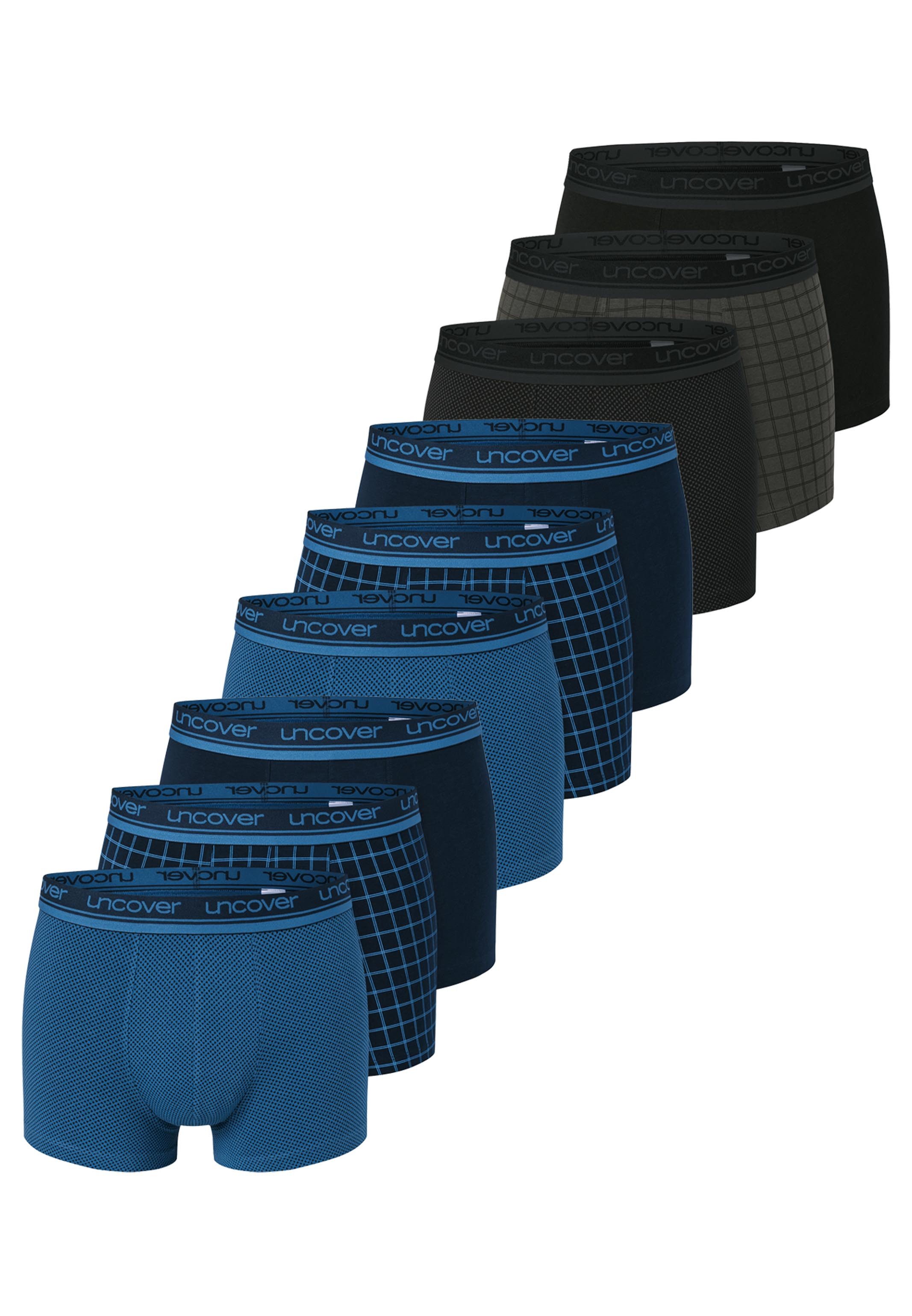 uncover by SCHIESSER Retro Boxer 9er Pack Cotton (Spar-Set, 9-St) Retro Short / Pant - Baumwolle - ohne Eingriff - Atmungsaktiv