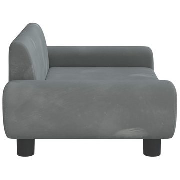 vidaXL Kindersofa Kindersofa Dunkelgrau 70x45x33 cm Samt Kindercouch Kindermöbel Kinderz