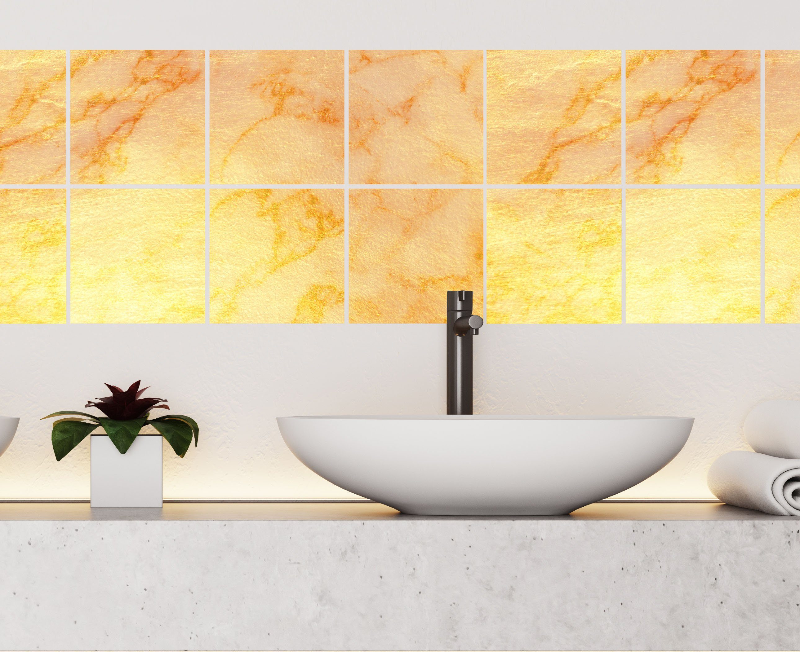 queence Fliesenaufkleber Marmor (Set, 12 St), Stickerfliesen, selbstklebend günstig online kaufen