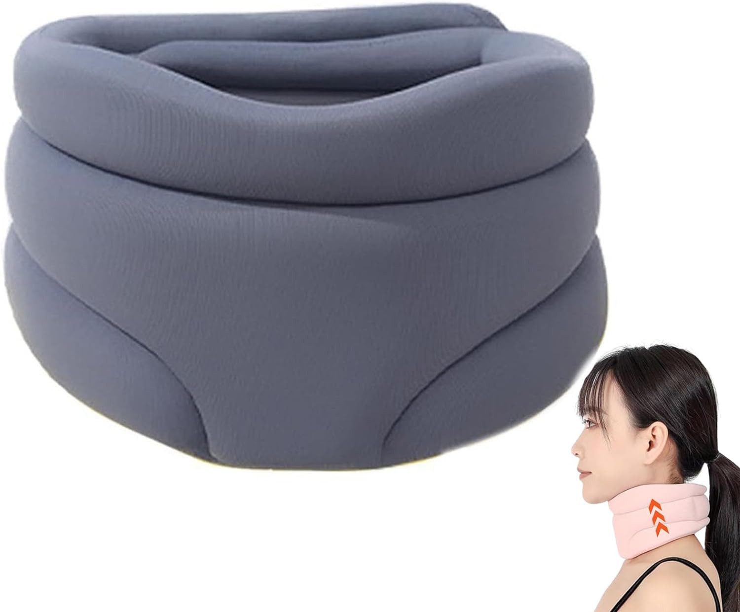 feinlux Kopfkissen Nackenstützkissen, Füllung: Schaumstoff, Set, Gegen Schnarchen, Hohe Elastizität, atmungsaktiv, verstellbar