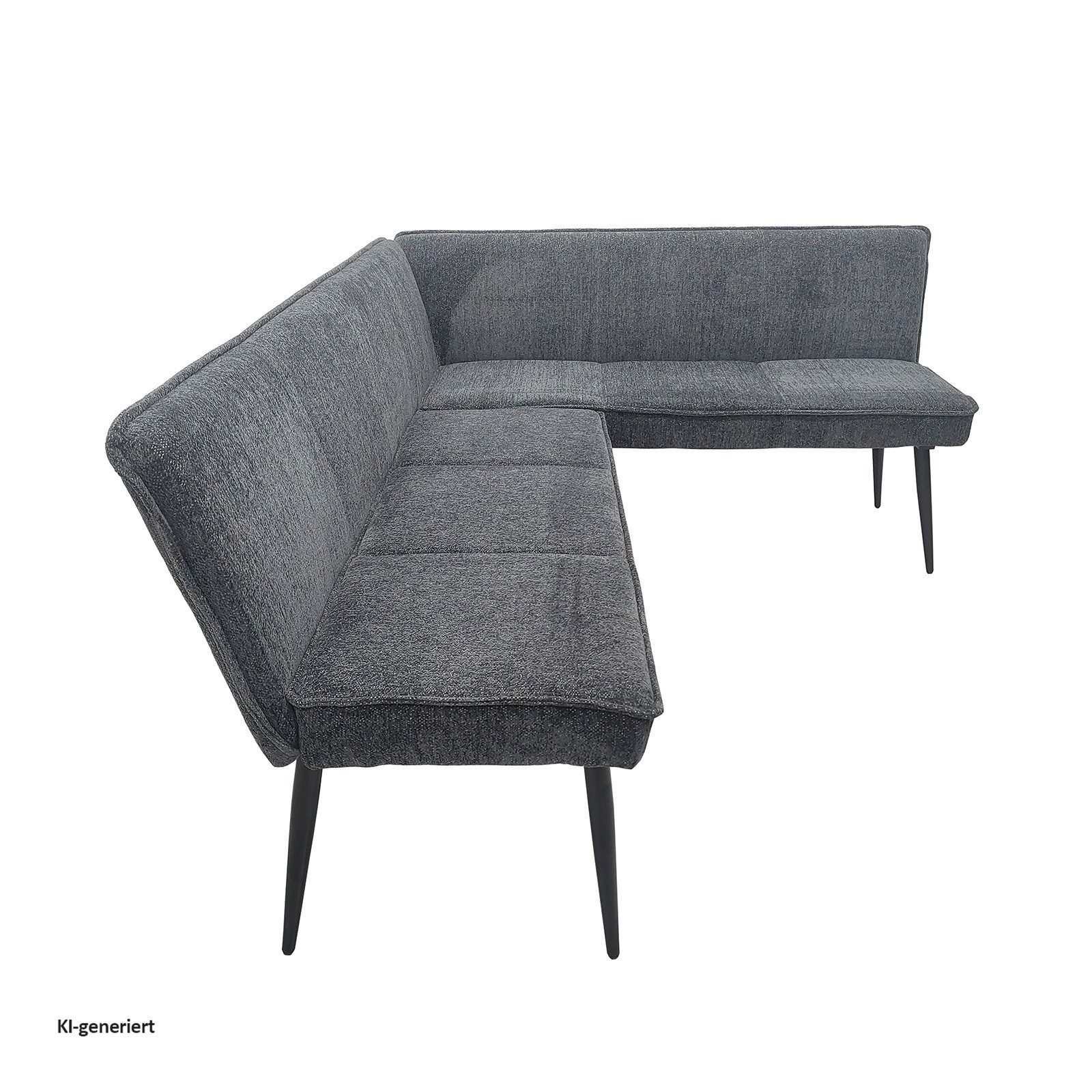 HTI-Living Eckbank Eckbank 195 x 154 cm Anthrazit (Stück, 1-St., 1 Eckbank), Sitzbank Polsterbank