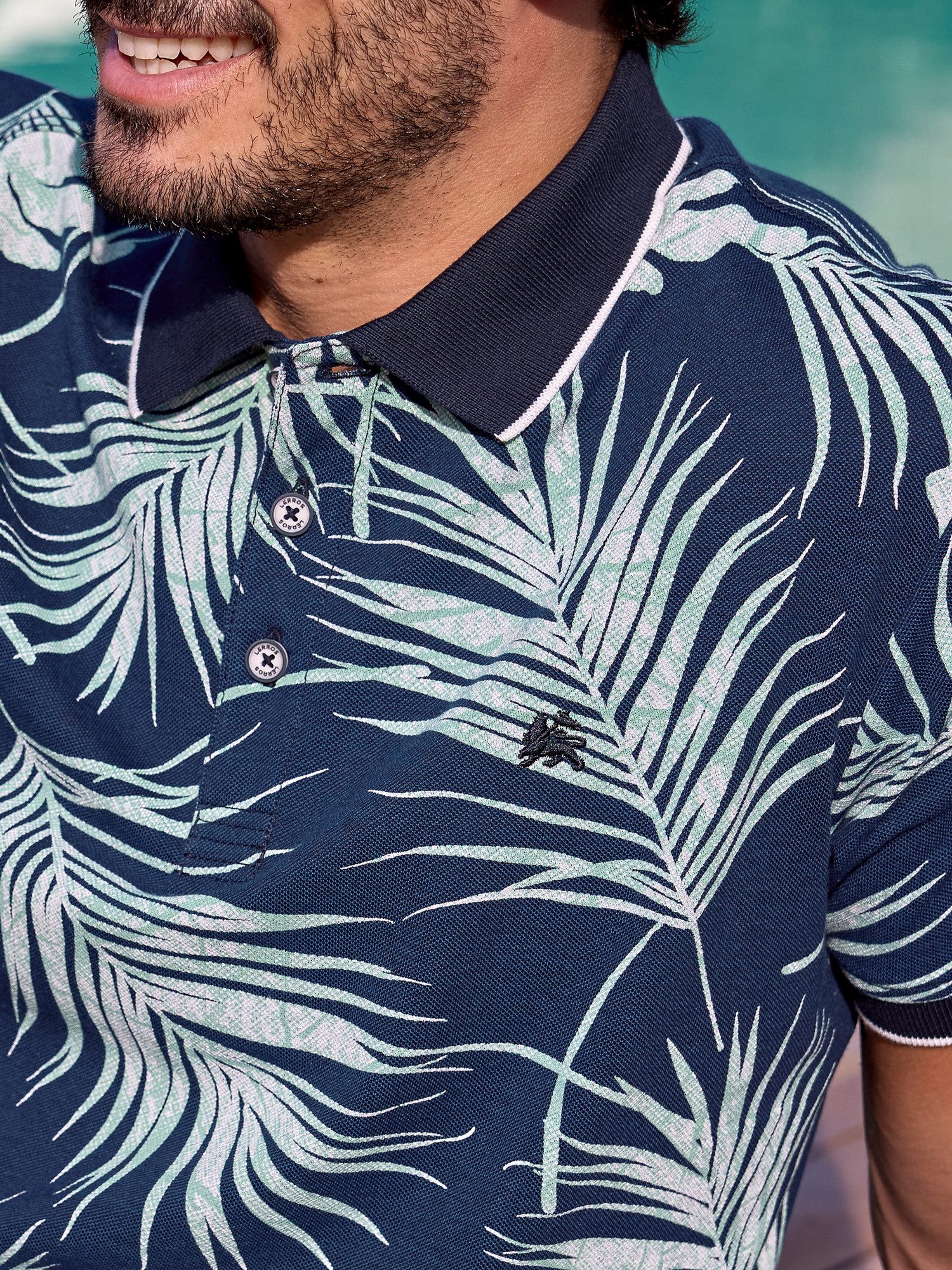 LERROS Poloshirt Modisches Poloshirt, sommerlich gemustert günstig online kaufen