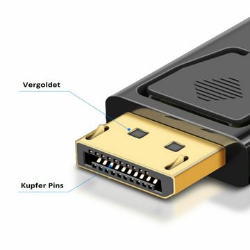 TradeNation DisplayPort Stecker auf HDMI Buchse DP auf HDMI Adapter Konverter 4K Audio-Adapter DisplayPort zu HDMI, 4k@30Hz