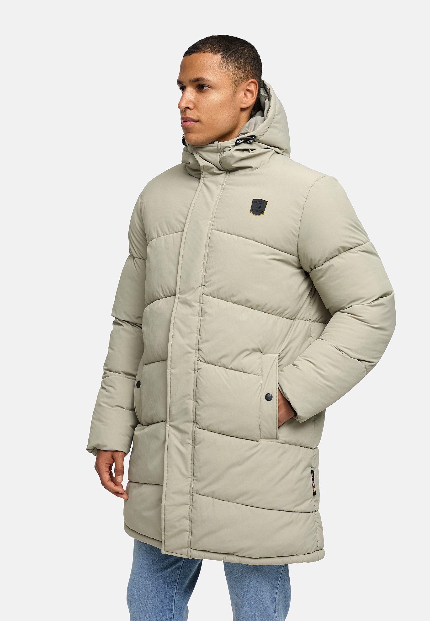 INDICODE Winterjacke Herren INPazze Jacke Winter Herrenjacke Steppjacke mit Kapuze und Reißverschluss – Bild 4 von 5