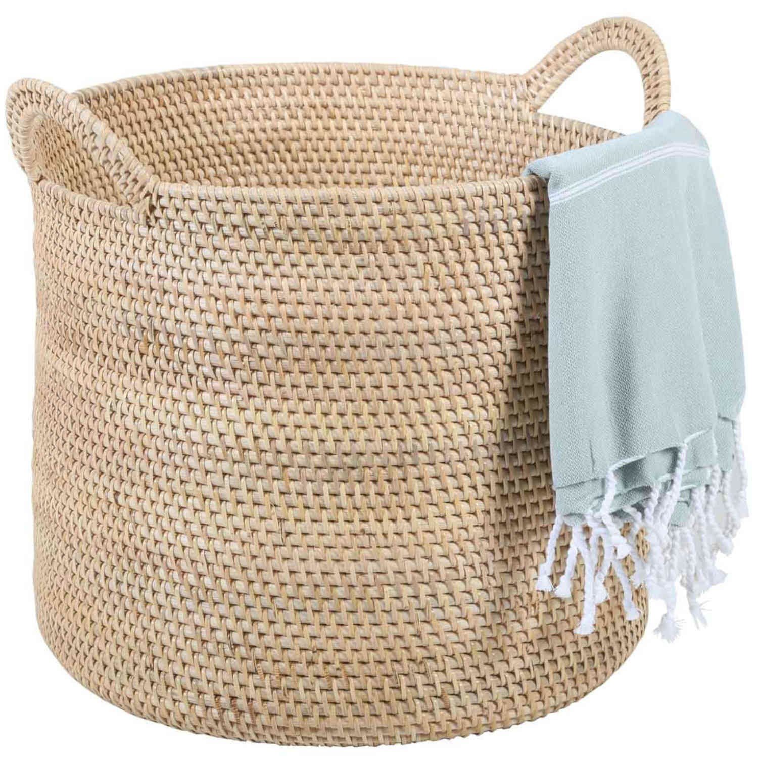 Casa Moro Flechtkorb Rattan Korb ELIE NATUR mit Henkel Weidenkorb (Obstkorb günstig online kaufen