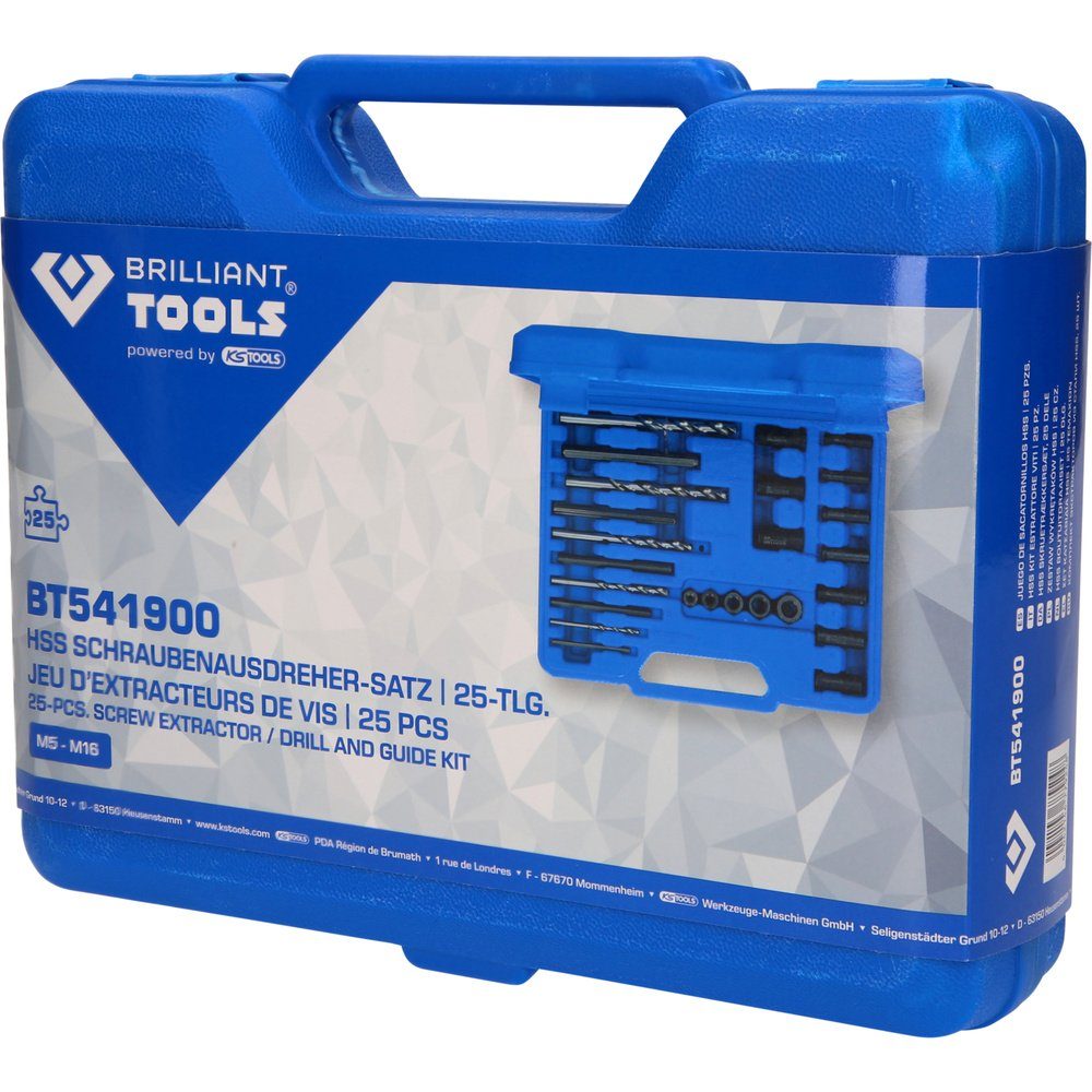 Brilliant Tools Montagewerkzeug Brilliant Tools BT541900 HSS Schraubenausdreher-Satz, 25-tlg
