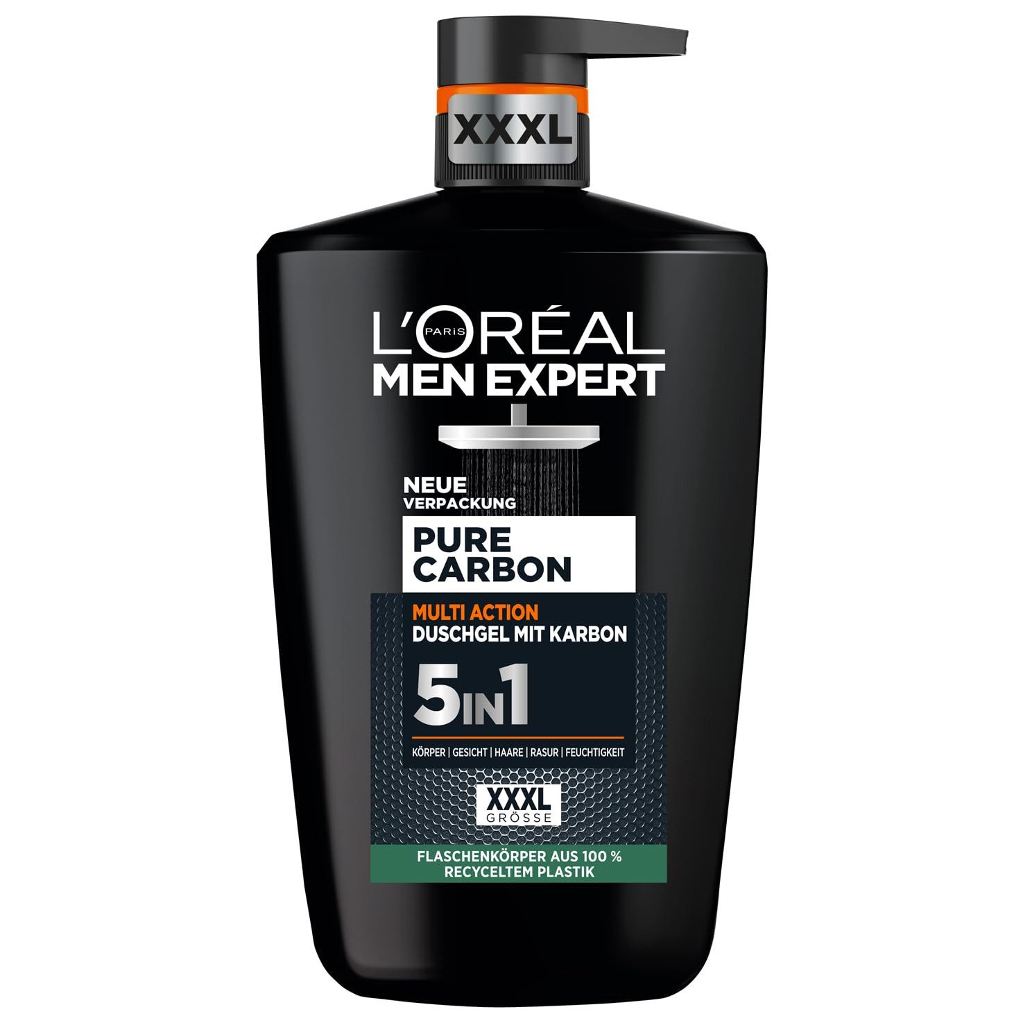 L'ORÉAL PARIS MEN EXPERT Körperpflegemittel Pure Carbon Duschgel XXXL 5in1, 1-tlg., Pure Carbon