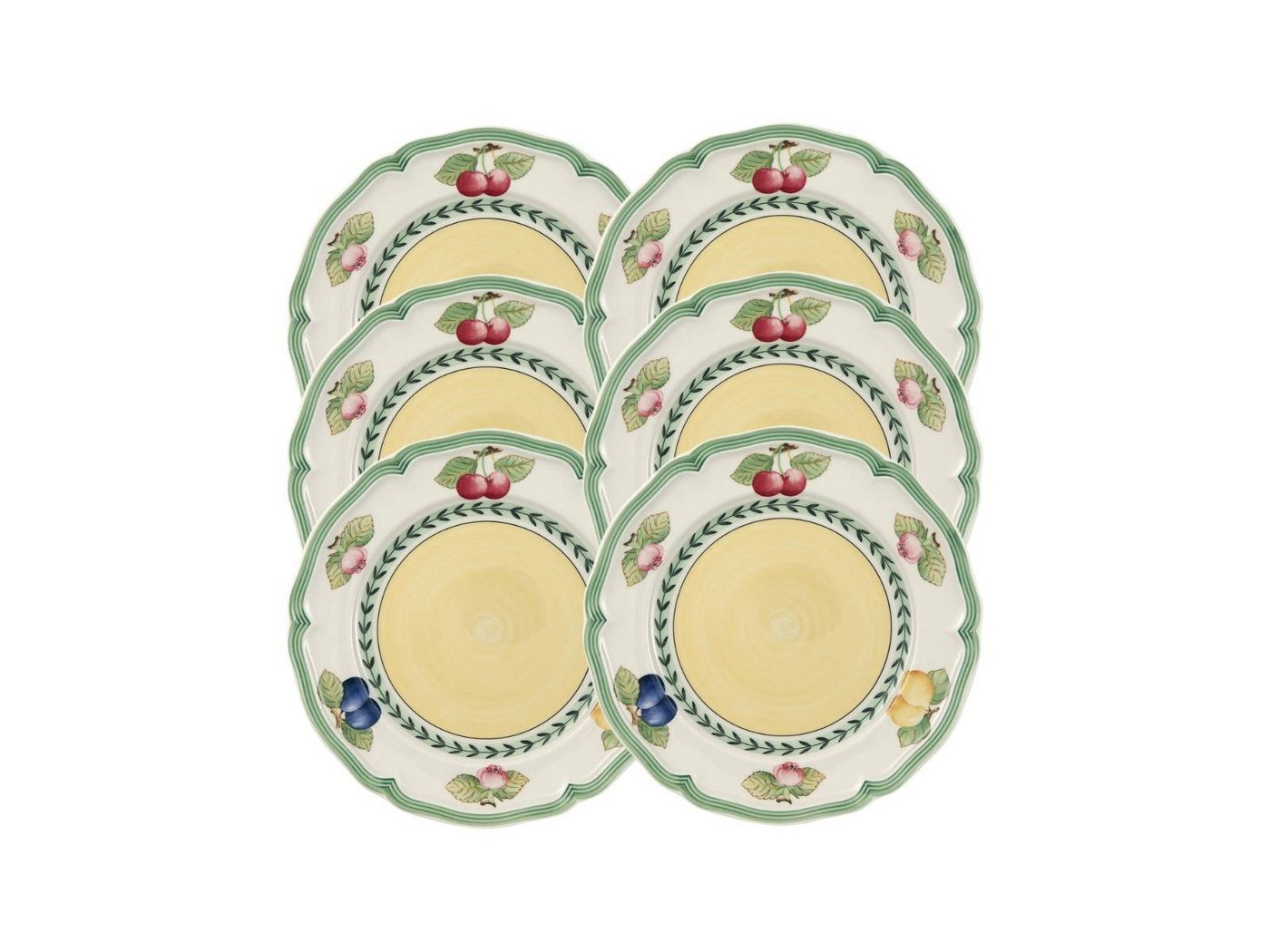 Villeroy & Boch Teller-Set French Garden Fleurence Frühstücksteller 21cm Set6, Porzellan