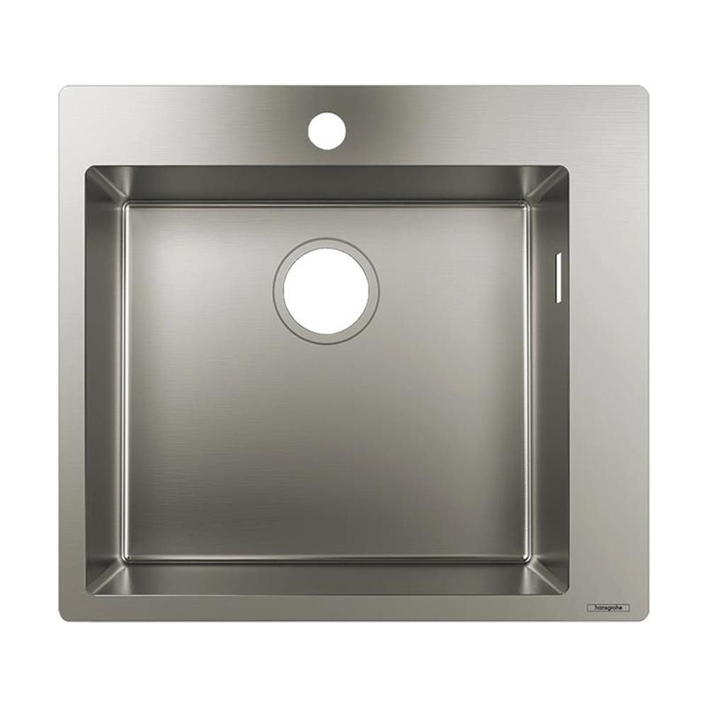 hansgrohe Edelstahlspüle hansgrohe 450 S711-F450, Edelstahl, 55/50 cm