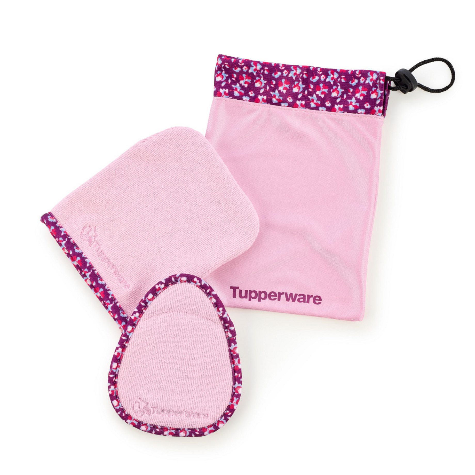 Tupperware FaserPro Abschmink SET rosa pink Mikrofaser Reinigungstücher