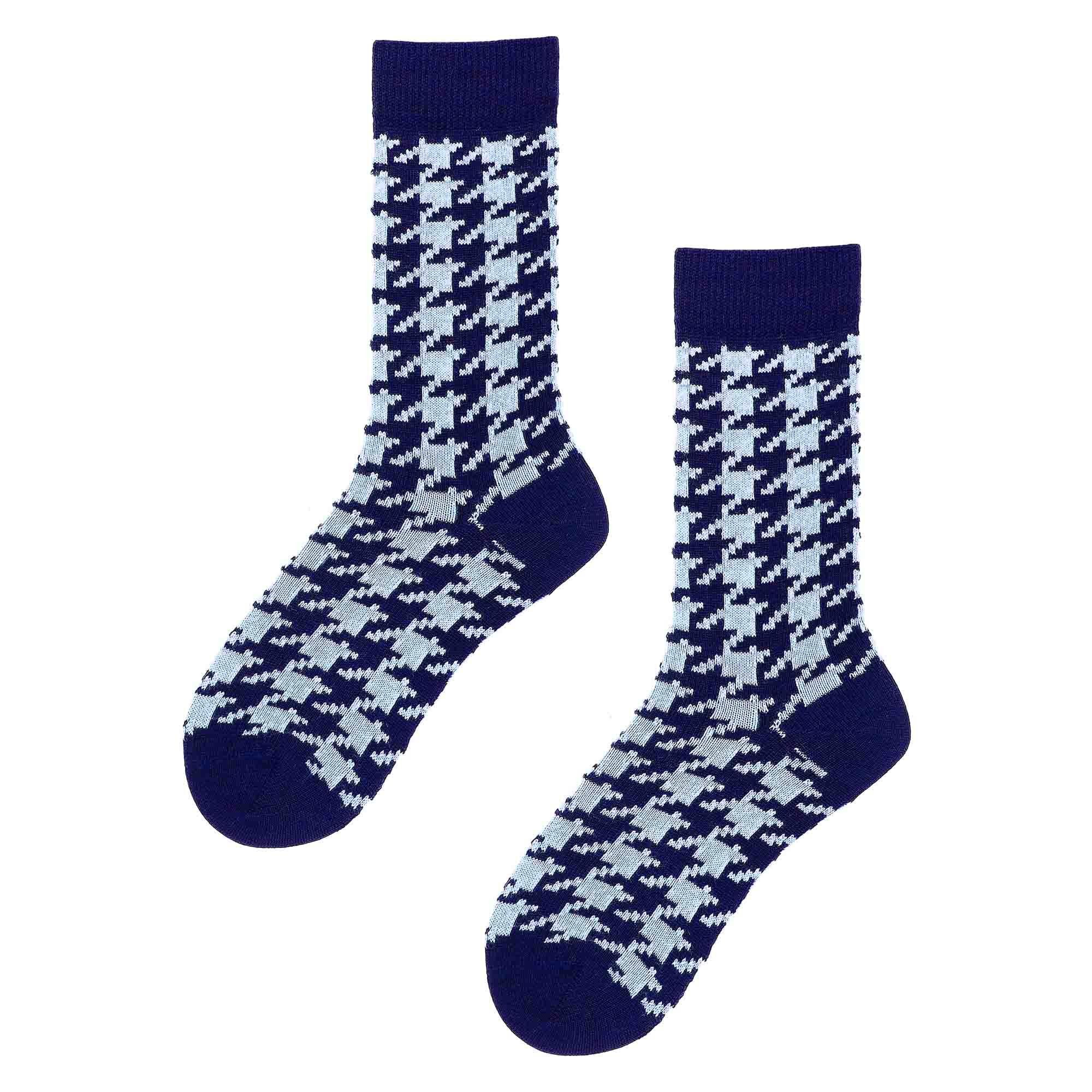 Hudson Basicsocken Rough Check (1-Paar) Socken mit Hahnentritt-Muster
