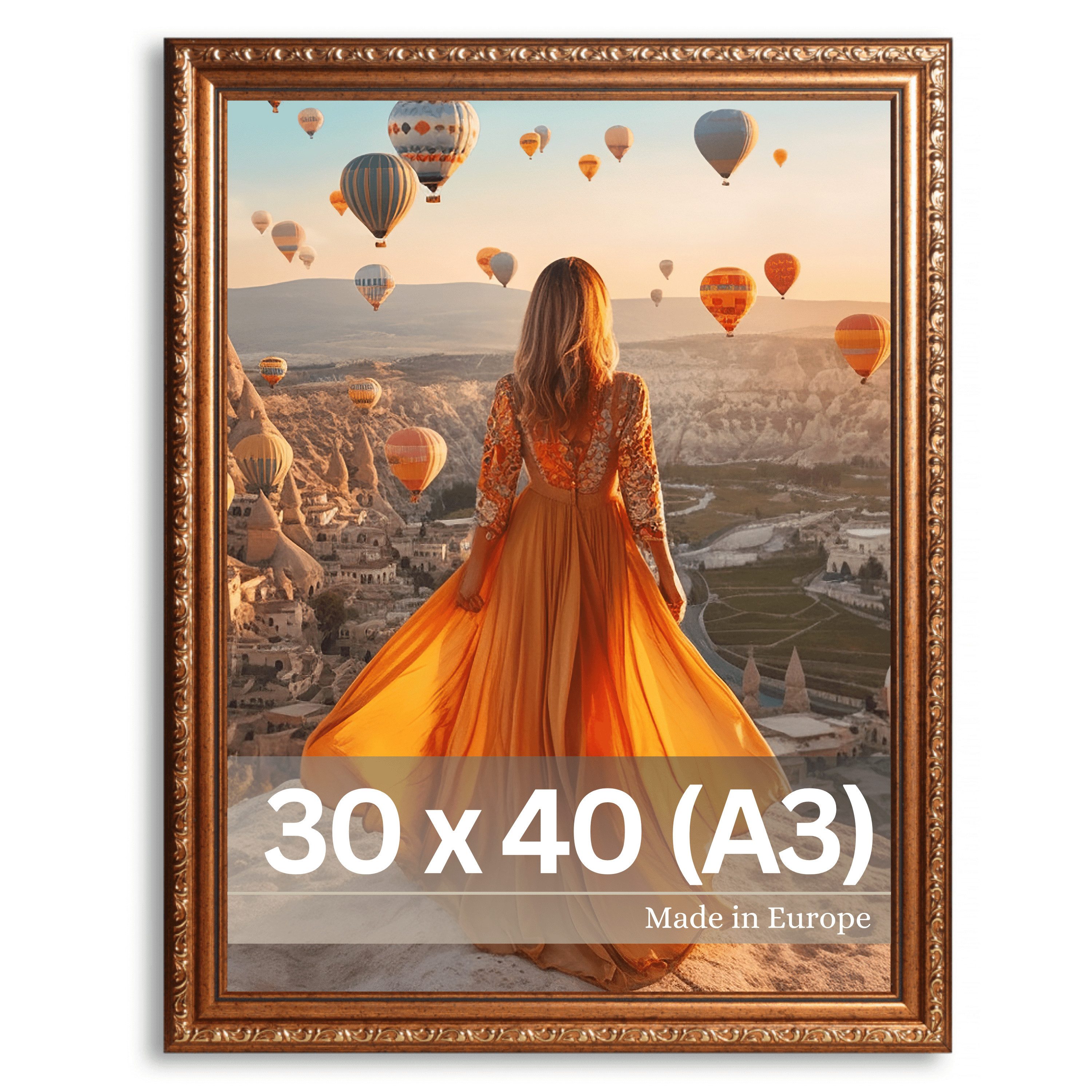 Victor (Zenith) Bilderrahmen Chagall, Antiker Bilderrahmen Braun Gold 30x40 günstig online kaufen