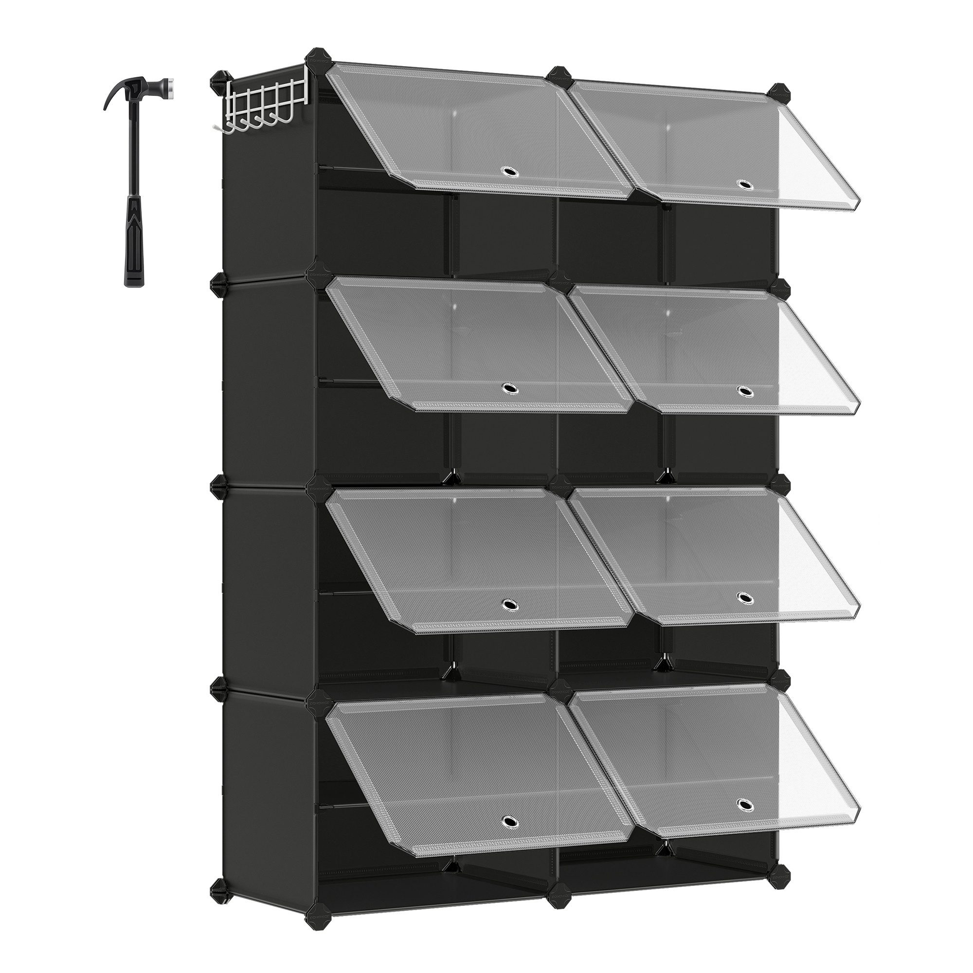 SONGMICS Schuhregal Schuhschrank, 4/6/8/10/12 Fächern mit Türen für Flur, I günstig online kaufen