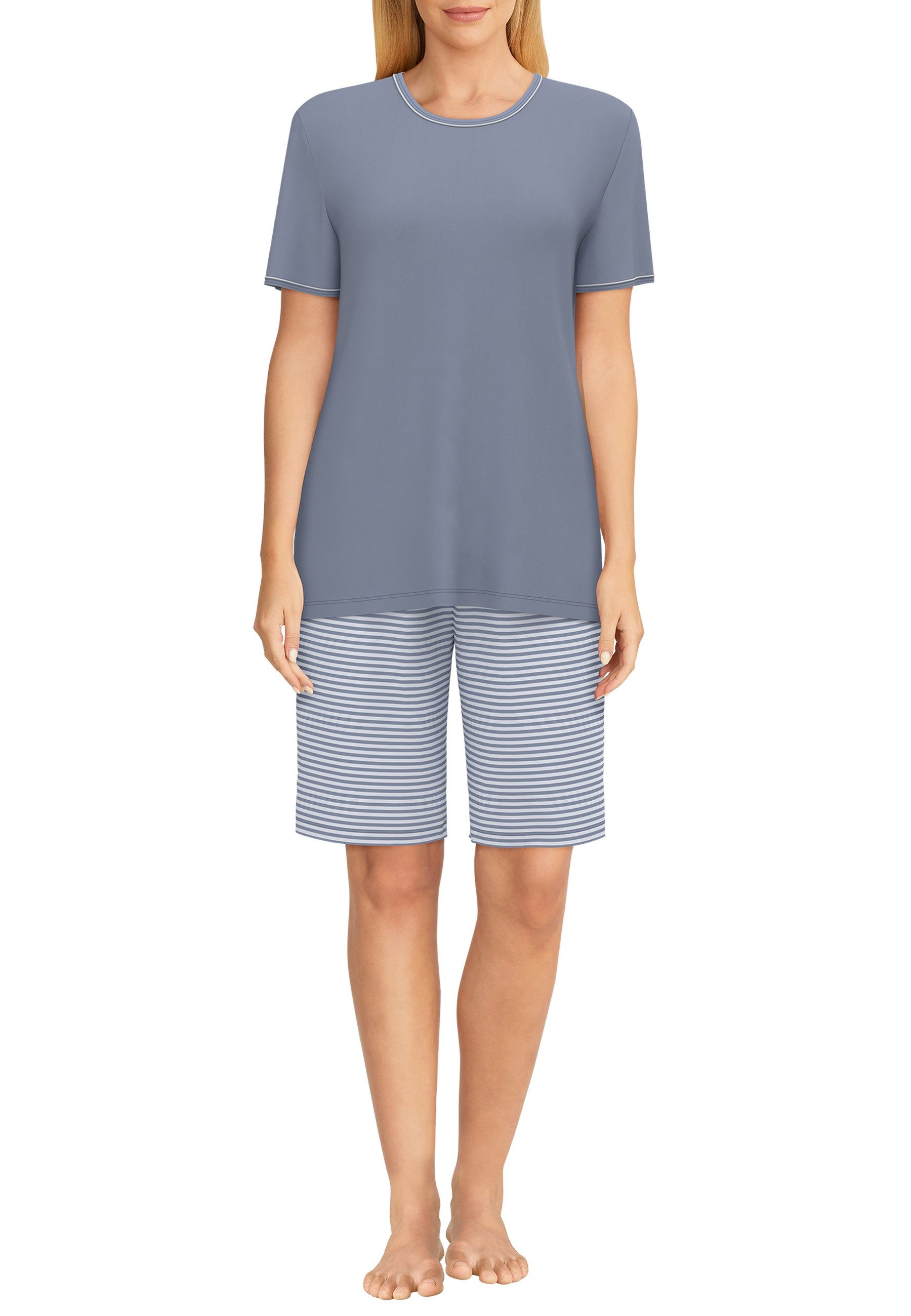 GÖTZBURG Shorty GÖTZBURG Damen Shorty blau quergestreift (1 tlg)