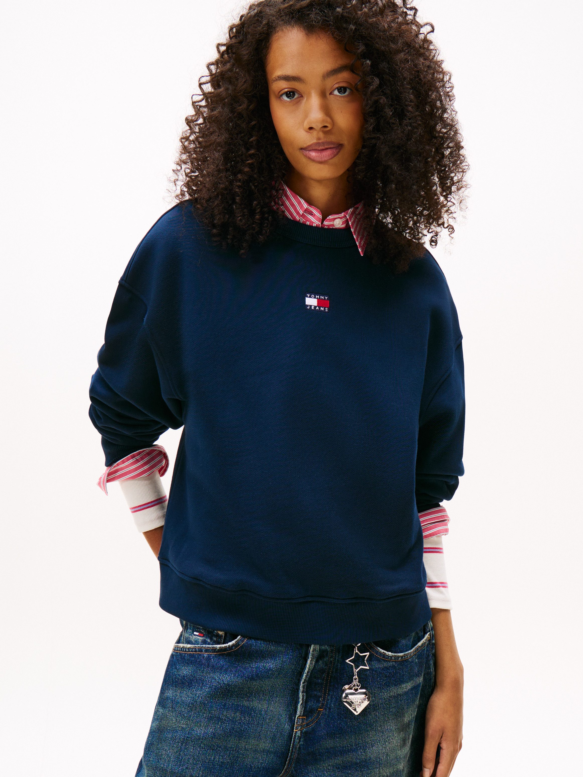 Tommy Jeans Sweatshirt Sweatshirt TJW BXY BADGE mit Dropshoulder-Design und günstig online kaufen