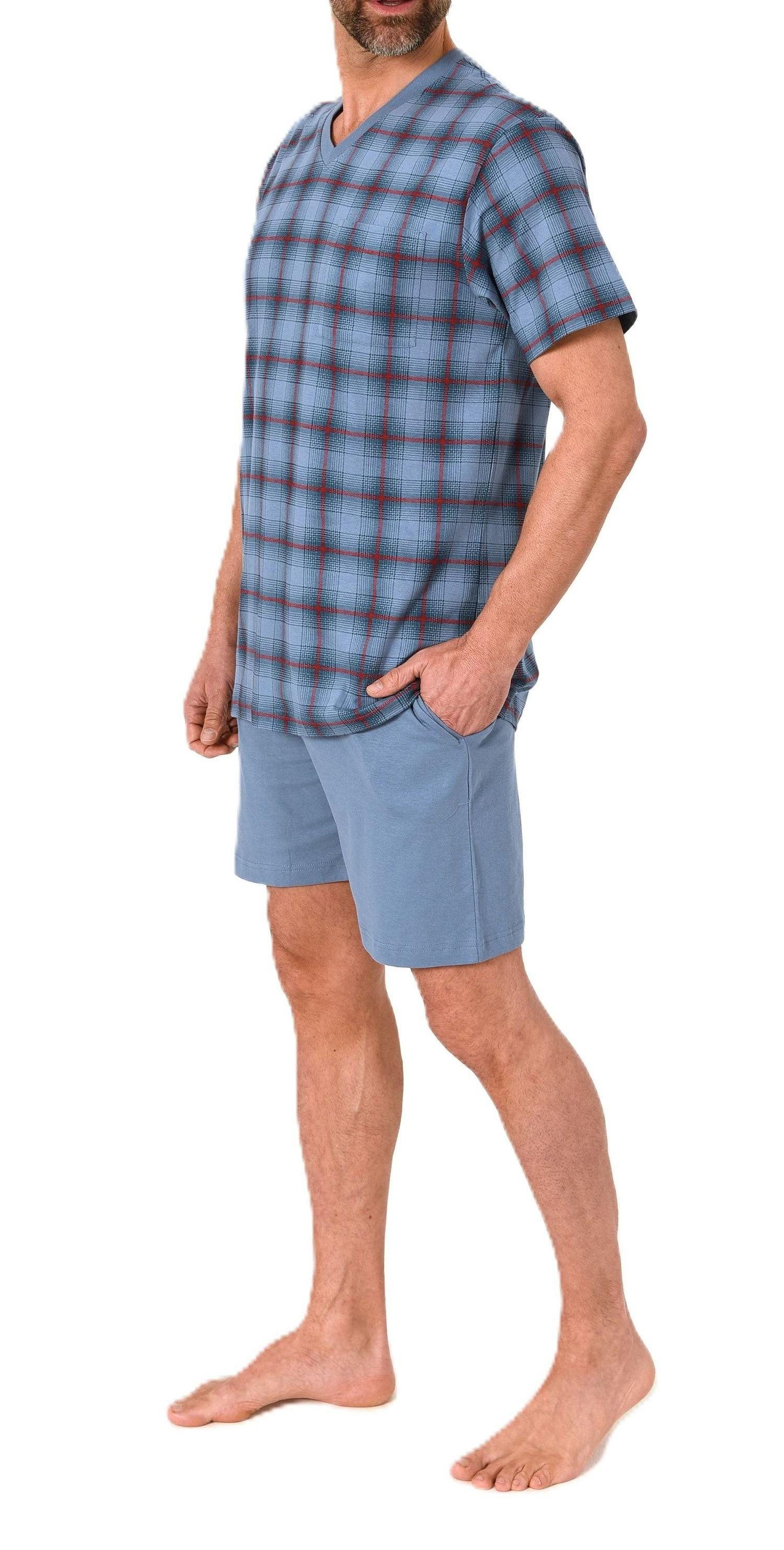 Normann Pyjama Normann Herren kurzarm Schlafanzug Shorty Pyjama - auch in Übergröße – Bild 3 von 5