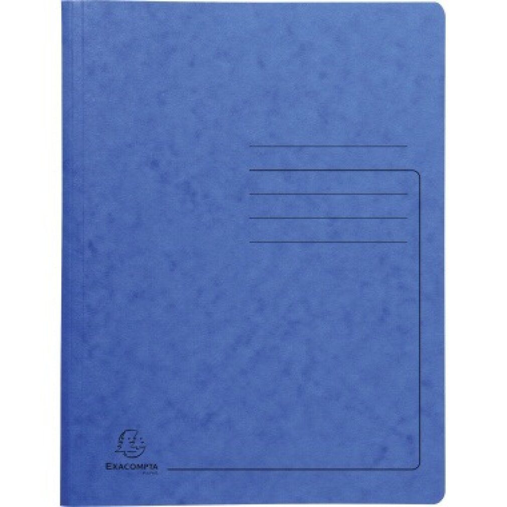 EXACOMPTA Fächermappe Spiralhefter 240222E DIN A4 Ka Colorspankarton blau
