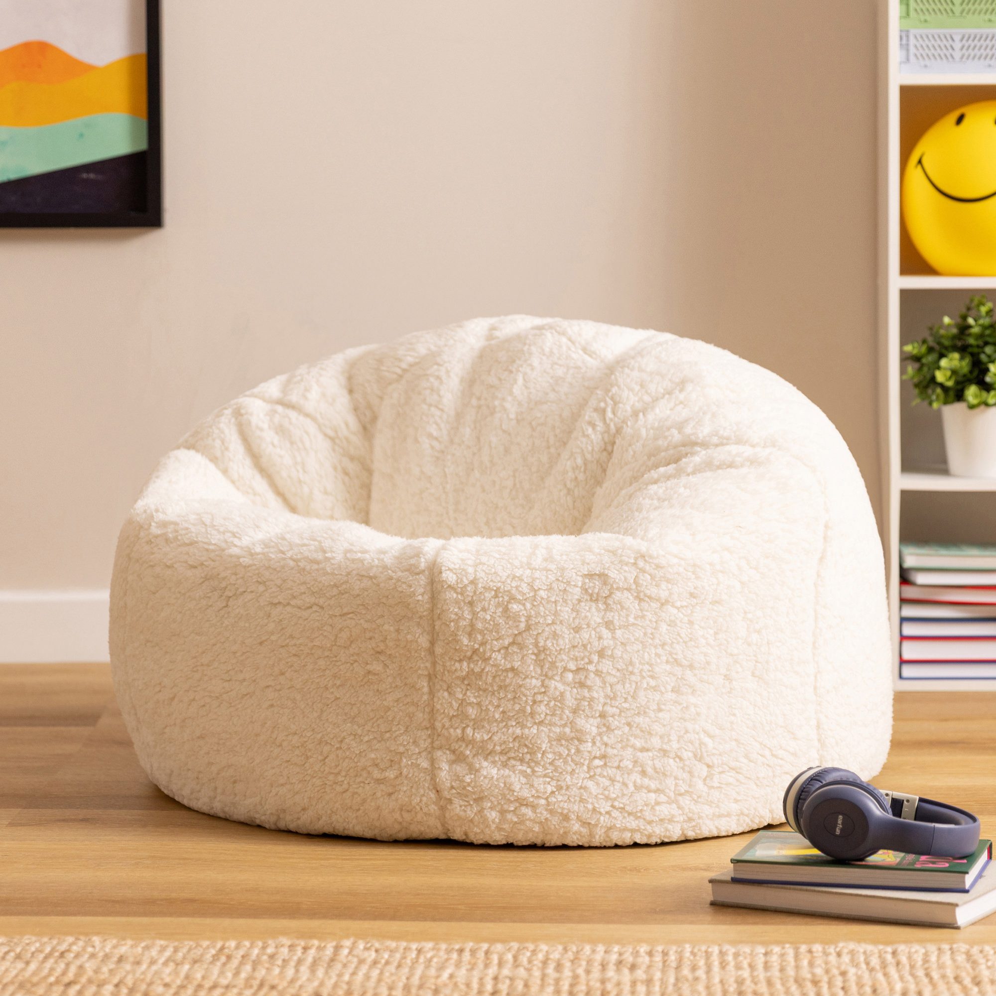 icon Sitzsack Kinder aus Fleece Flauschig „Natalia“ 2er Set, 80x45cm, Made in Germany, für Kinderzimmer